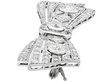 Diamond Bow Brooch in White Gold