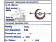Antique Ruby Crescent Brooch Card