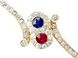Ruby and sapphire bangle