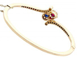 Ruby and sapphire bangle