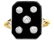 Onyx and Diamond Cocktail Ring