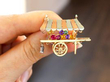 Multi-Gemstone Brooch