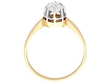 rose and yellow gold diamond solitaire ring