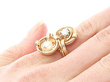 Vintage Pearl and Diamond Ring Wearing