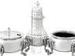 Vintage Silver Condiment Set 