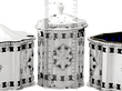 Contemporary Silver Condiment Set with Spoons