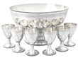 Silver Bowl and Goblet Set