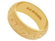 floral gold wedding band
