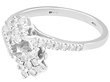 Diamond Twist Ring White Gold