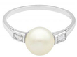 Vintage Pearl and Diamond Cocktail Ring 
