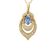 Aquamarine Pendant with Diamonds
