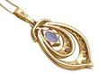 Aquamarine Pendant with Diamonds Reverse