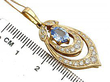 Aquamarine Pendant with Diamonds Ruler