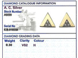 Diamond Earrings diamond grading card