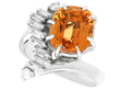 garnet and diamond ring white gold