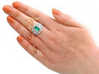Emerald & Diamond Ring Vintage 
