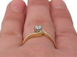 Twist Solitaire Ring Wearing 