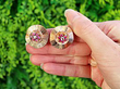 Vintage Ruby Earrings outside