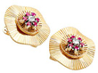 Vintage Ruby Earrings with diamonds
