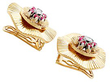 Vintage Ruby Earrings in yellow gold
