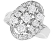 white gold diamond cluster ring