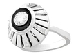 White Gold Black Onyx & Diamond Ring side on