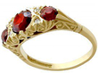 Vintage Garnet & Diamond Gold Ring