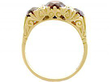 Vintage Garnet & Diamond Ring in 18k gold