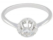 Vintage 18k White Gold Diamond Solitaire Ring