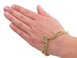 citrine gate bracelet gold on wrist