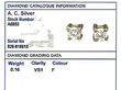 18k Yellow Gold Stud Earrings grading card