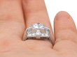 Art Deco Platinum and Diamond Ring Wearing 