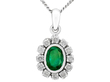 Emerald and Diamond Cluster Pendant