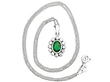 Emerald and Diamond Cluster Pendant