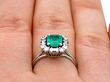 Emerald and Diamond Cocktail Ring