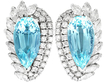 Aquamarine Earrings in White Gold