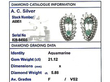 Aquamarine Earrings in White Gold Grading Card