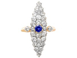 1900s Sapphire and Diamond Marquise Ring