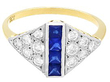 Sapphire and Diamond Dress Ring 3/4 view