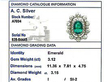 Emerald and Diamond Ring Yellow Gold grading card