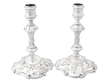 Cast Silver Candlesticks 