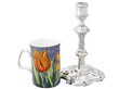 Cast Silver Candlesticks 