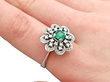 Vintage Emerald and Diamond Ring Wearing