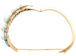 gold pearl turquoise bangle 