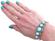 pearl turquoise bangle wearing
