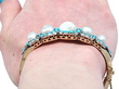 pearl turquoise bangle hallmarked 