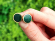 Green Enamel Cufflinks