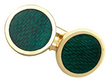 Green Enamel Cufflinks