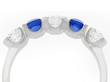 Five Stone Sapphire & Diamond Ring