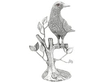 sterling silver bird table ornament 